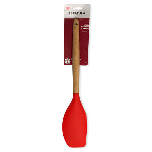 Espátula em Silicone com Cabo de Bambu - 32cm