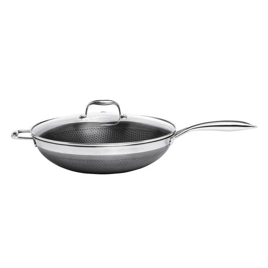 PANELA WOK EM AÇO INOX 34 CM HIVE