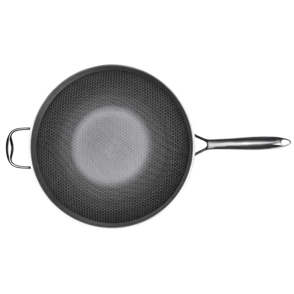 PANELA WOK EM AÇO INOX 34 CM HIVE