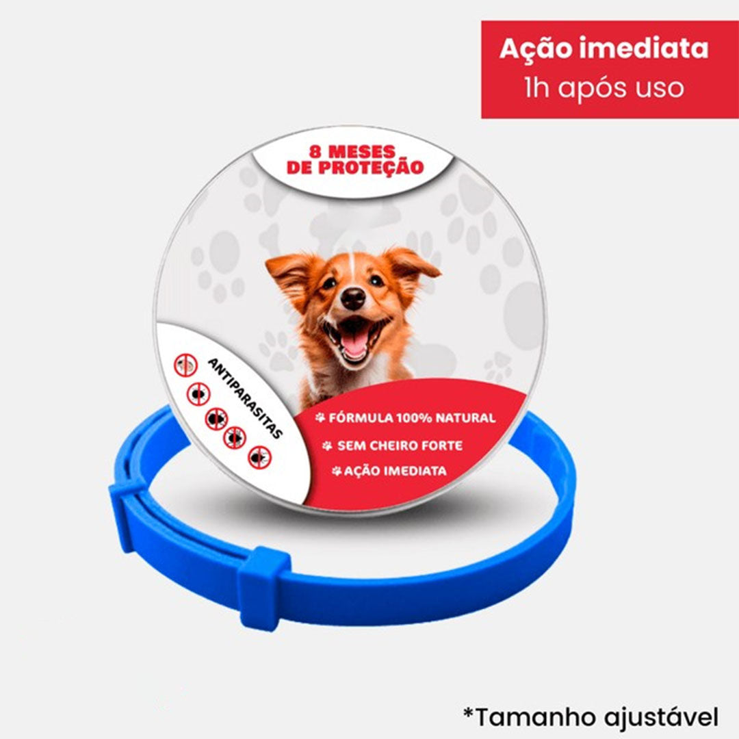 SafePet - Colar Anti Parasitas Premium [8 meses de proteção]