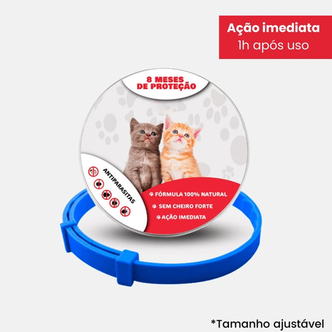 SafePet - Colar Anti Parasitas Premium [8 meses de proteção]