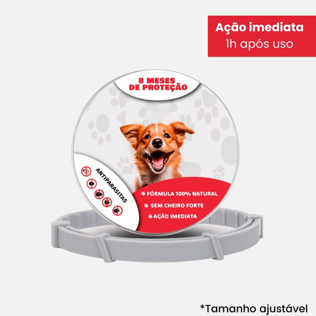 SafePet - Colar Anti Parasitas Premium [8 meses de proteção]