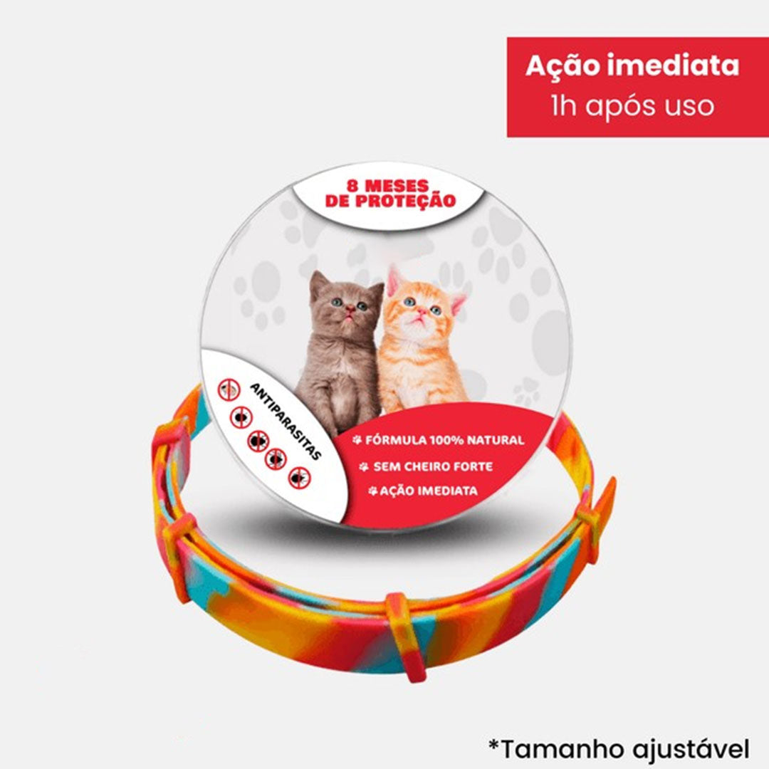 SafePet - Colar Anti Parasitas Premium [8 meses de proteção]