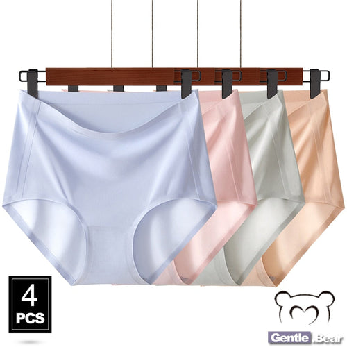 Kit de Calcinhas em Seda Gelo 4 Pcs