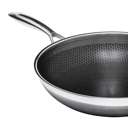 PANELA WOK EM AÇO INOX 34 CM HIVE