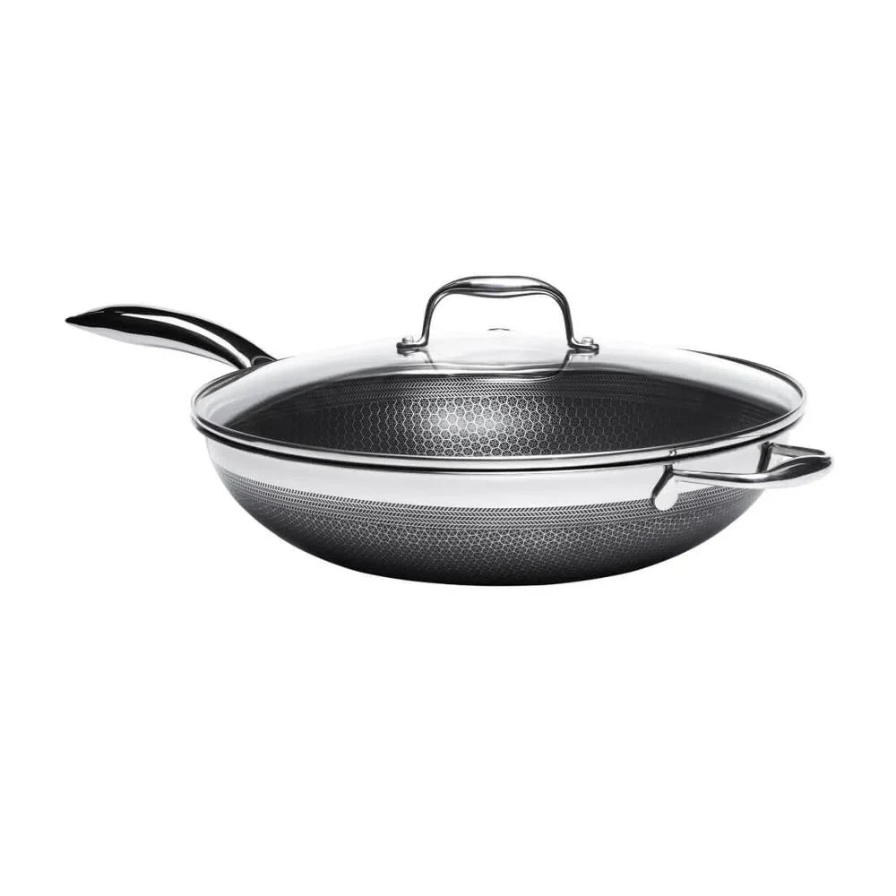 PANELA WOK EM AÇO INOX 34 CM HIVE