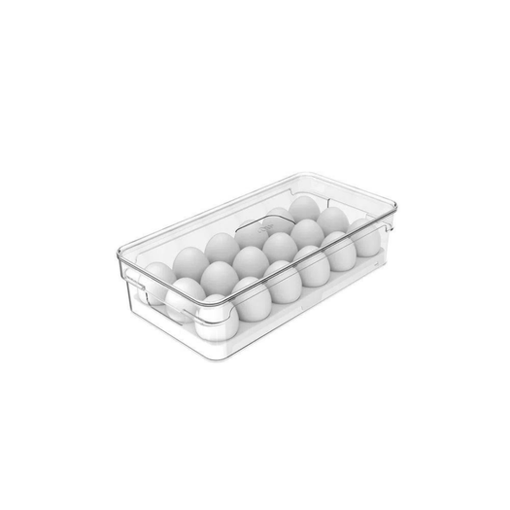 Organizador de Ovos Clear Fresh Natural 18 Ovos