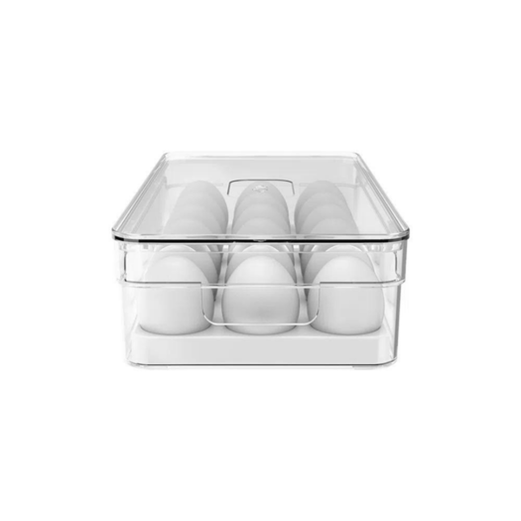 Organizador de Ovos Clear Fresh Natural 18 Ovos